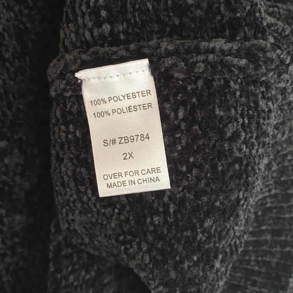 NWT Maverick The Collection Women's Open Shoulder Teddy Plush Sweater [US 1X] - Picture 8 of 14